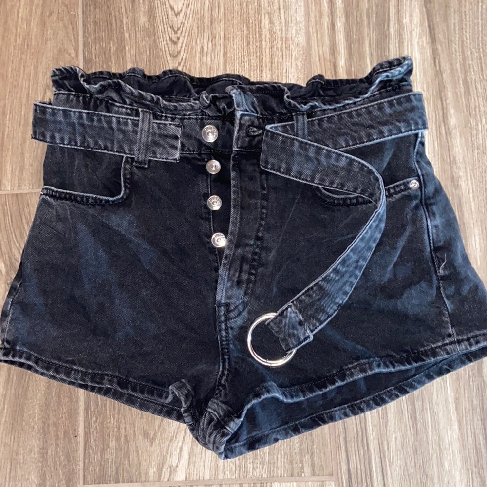 Black Jean shorts
